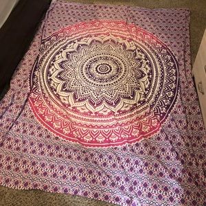 Mandala Tapestry / Boho / pink & purple